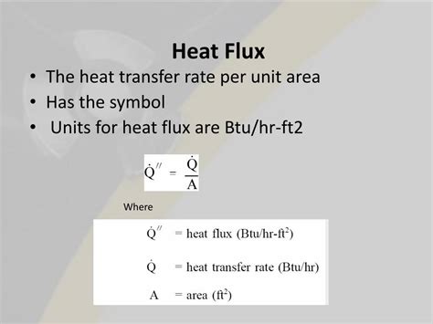 heat flux vs heat rate